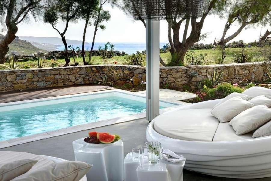 Villa Dafni 4Bed With Pool In Kalafatis Spilia Mykonos Town Extérieur photo